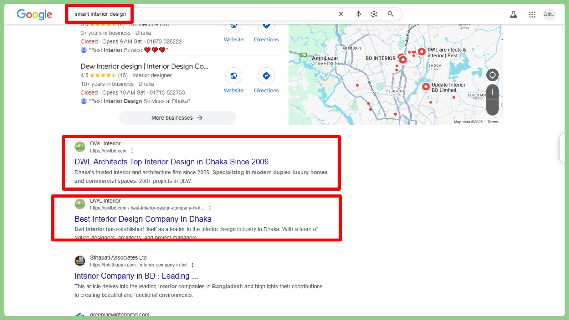 Achieving First-Page Google Rankings for DWLBD — image 6